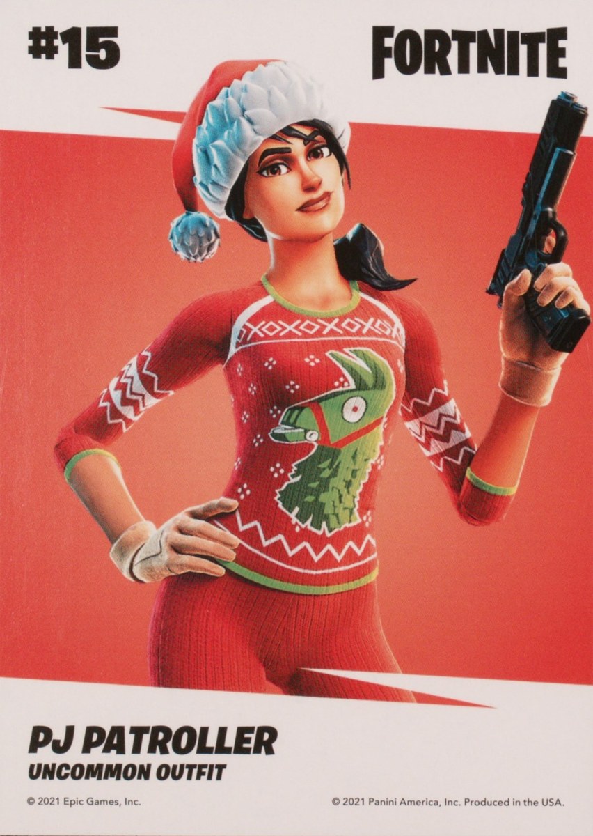 2021 Panini Fortnite Series 3 #15 PJ Patroller — Laser trading card back
