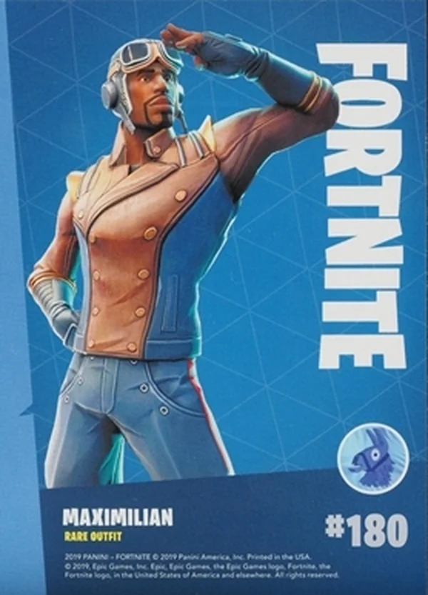 Maximilian Panini Fortnite Series 1 base card back