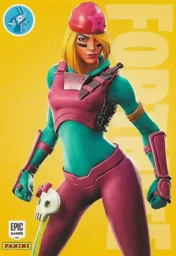Skully Panini Fortnite trading card front