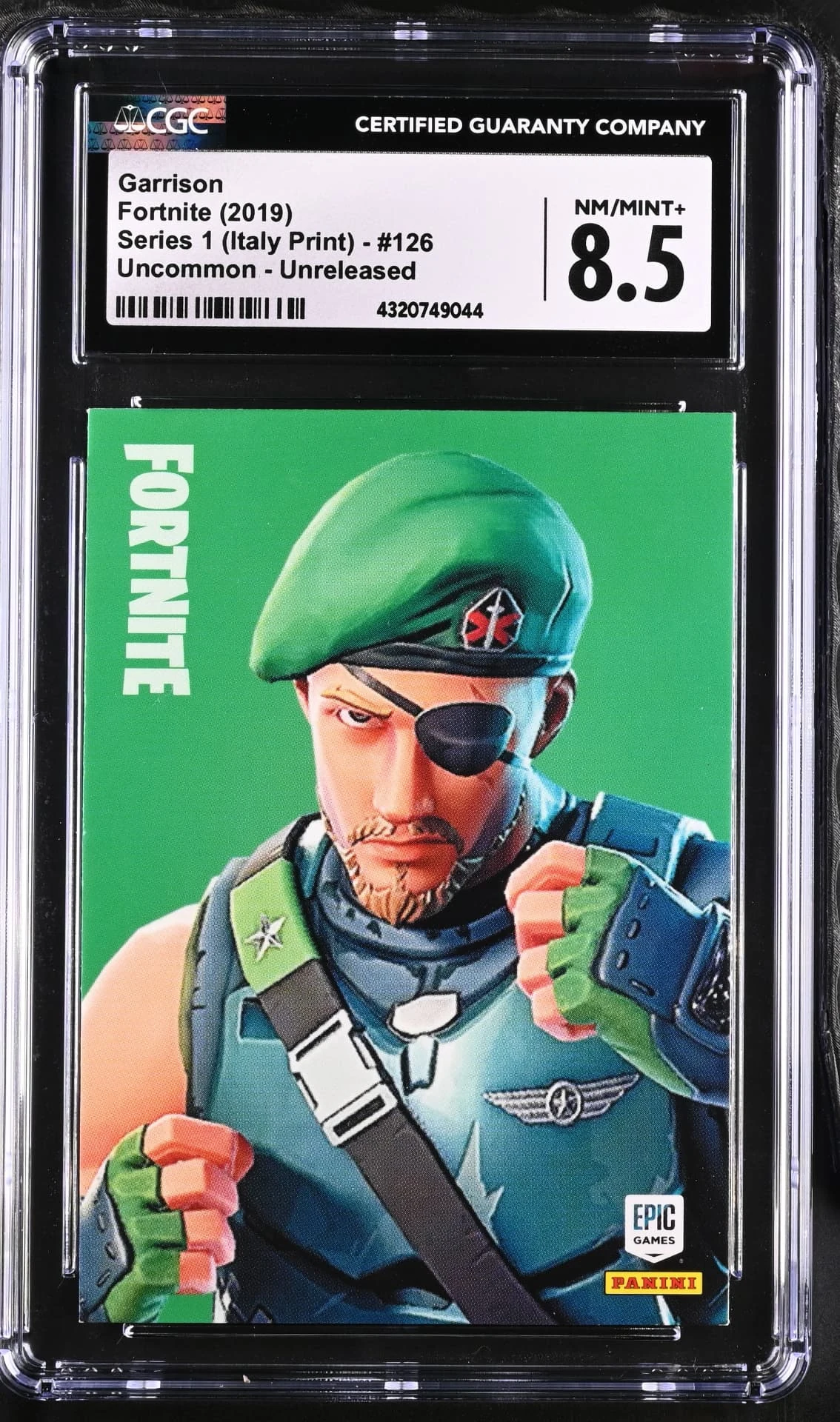 Enlarged transparent Epic Games logo on the Garrison #126 Unreleased Prototype — Series 1 Italy Print