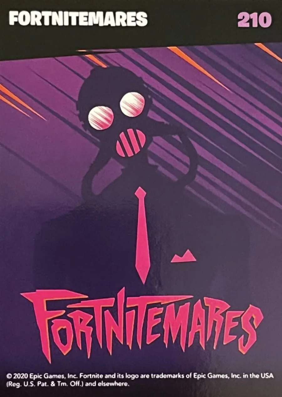 2020 Panini Fortnite Reloaded #210 Fortnitemares trading card back