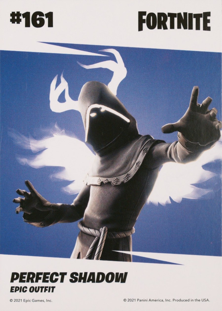2021 Panini Fortnite Series 3 #161 Perfect Shadow — Laser trading card back