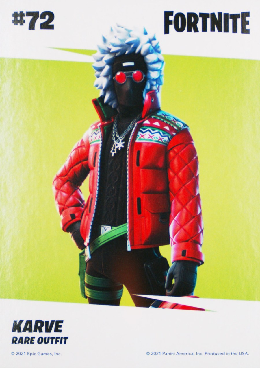 2021 Panini Fortnite Series 3 #72 Karve — Laser trading card back