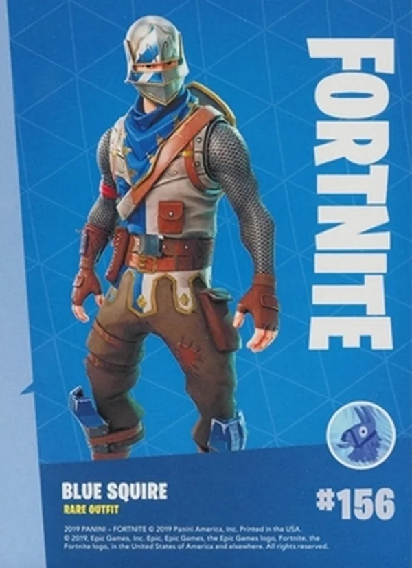 Blue Squire Panini Fortnite Series 1 base card back