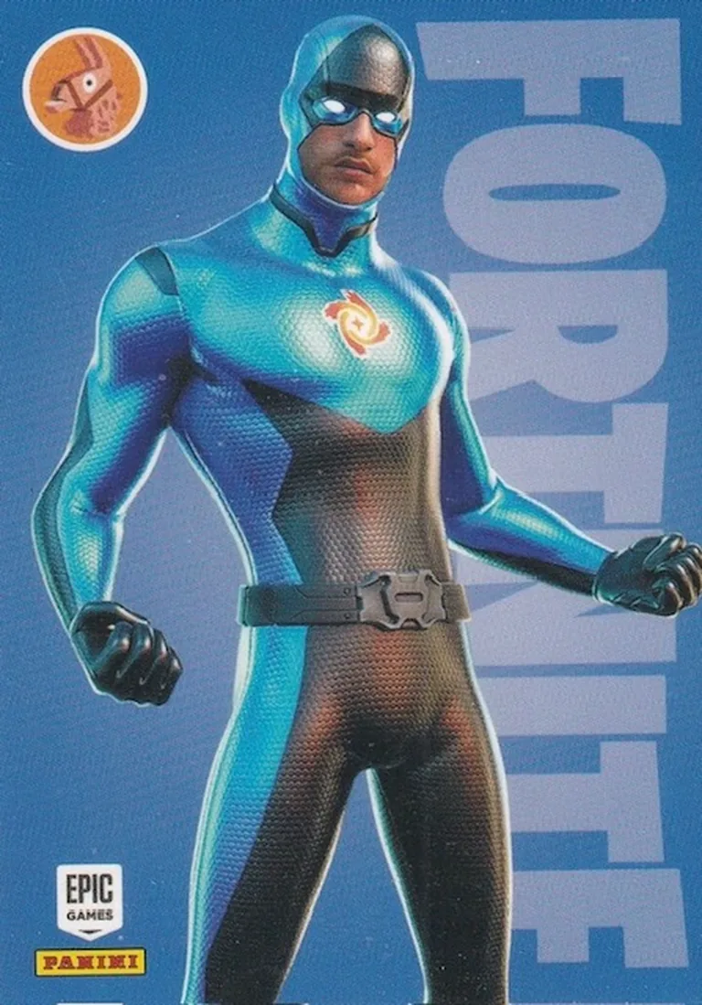 The Mighty Volt Panini Fortnite trading card front