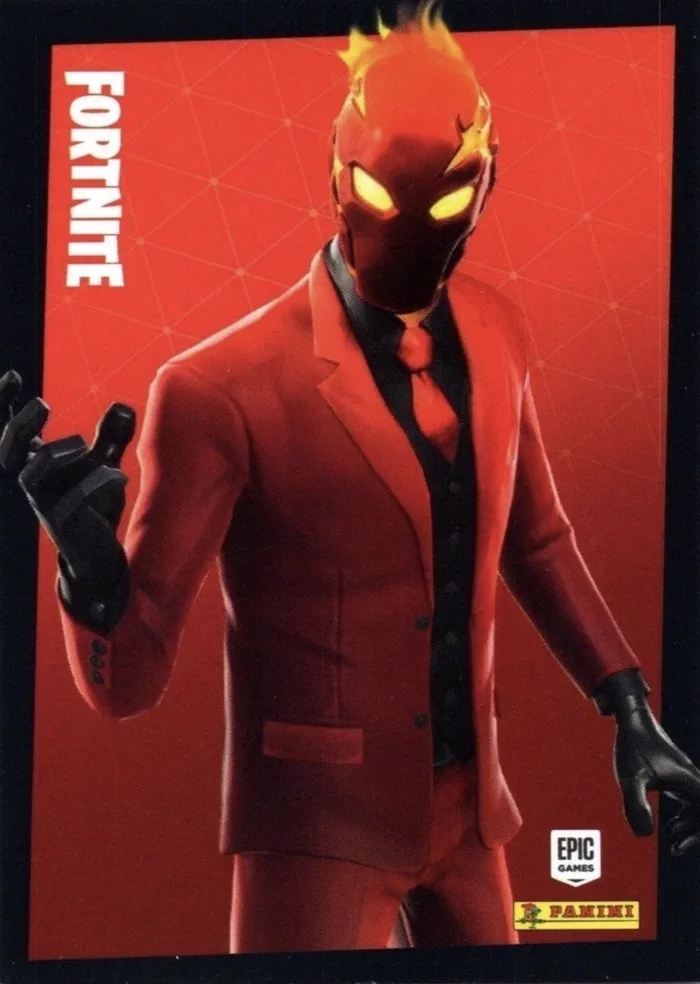 Inferno Panini Fortnite trading card front