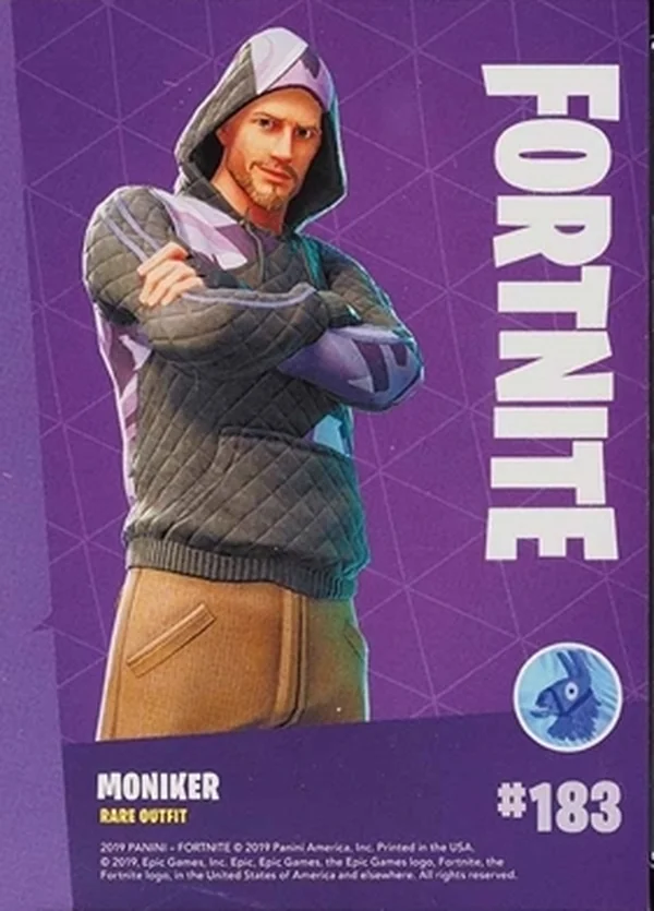 2019 Panini Fortnite Series 1 #183 Moniker — Holofoil trading card back