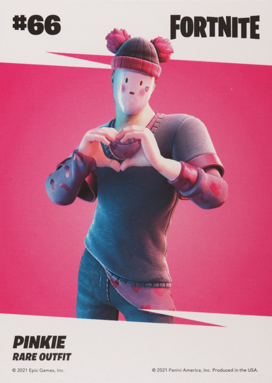 2021 Panini Fortnite Series 3 #66 Pinkie — Laser trading card back