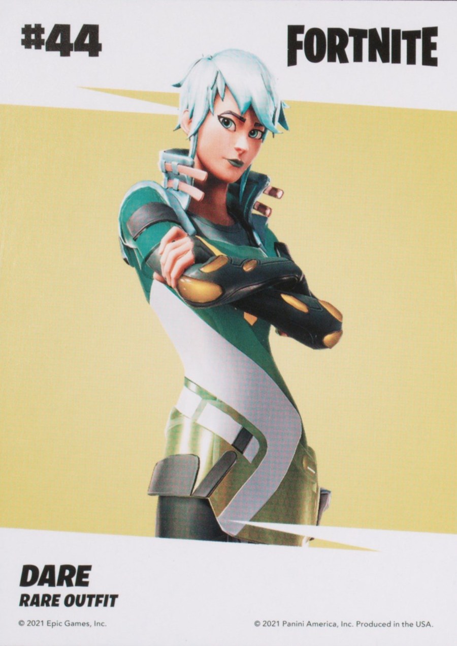 2021 Panini Fortnite Series 3 #44 Dare — Laser trading card back