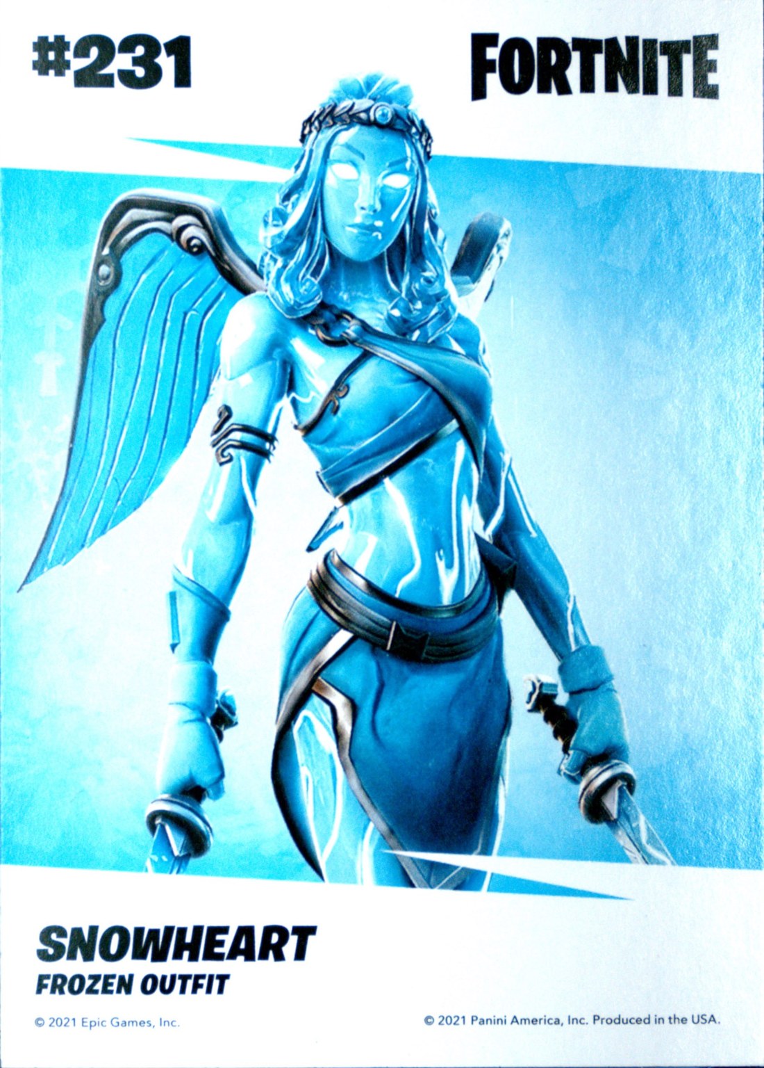 2021 Panini Fortnite Series 3 #231 Snowheart — Laser trading card back