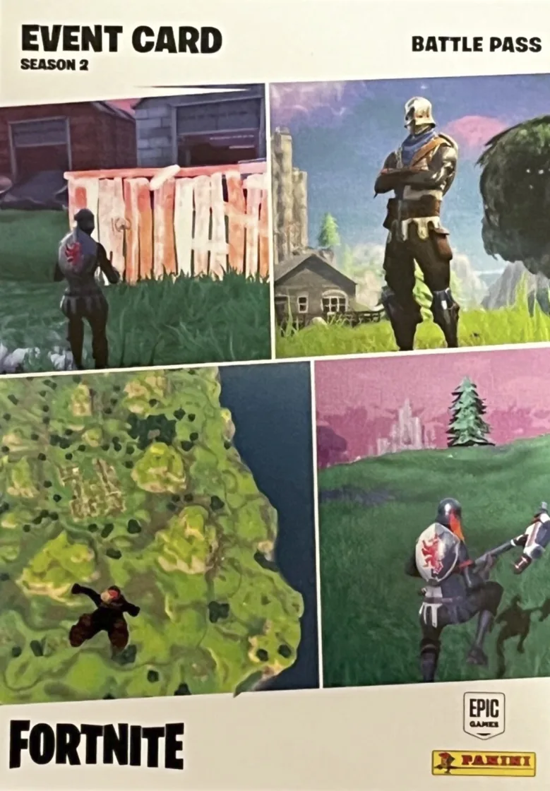Battle Pass Season 2 Panini Fortnite trading card front