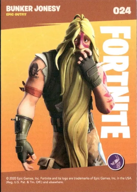 2020 Panini Fortnite Reloaded #24 Bunker Jonesy trading card back