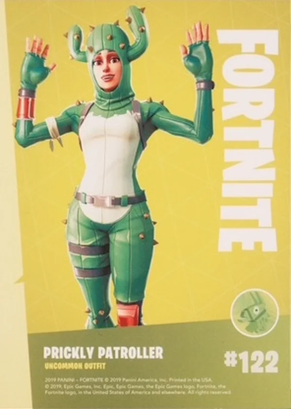 2019 Panini Fortnite Series 1 #122 Prickly Patroller — Holofoil trading card back