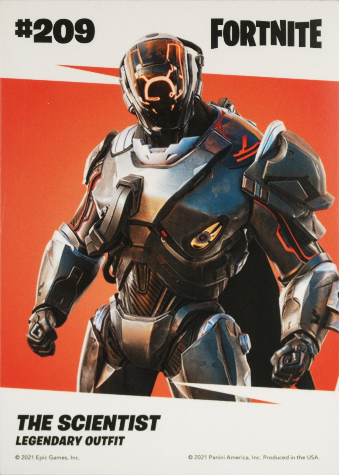 2021 Panini Fortnite Series 3 #209 The Scientist — Laser trading card back