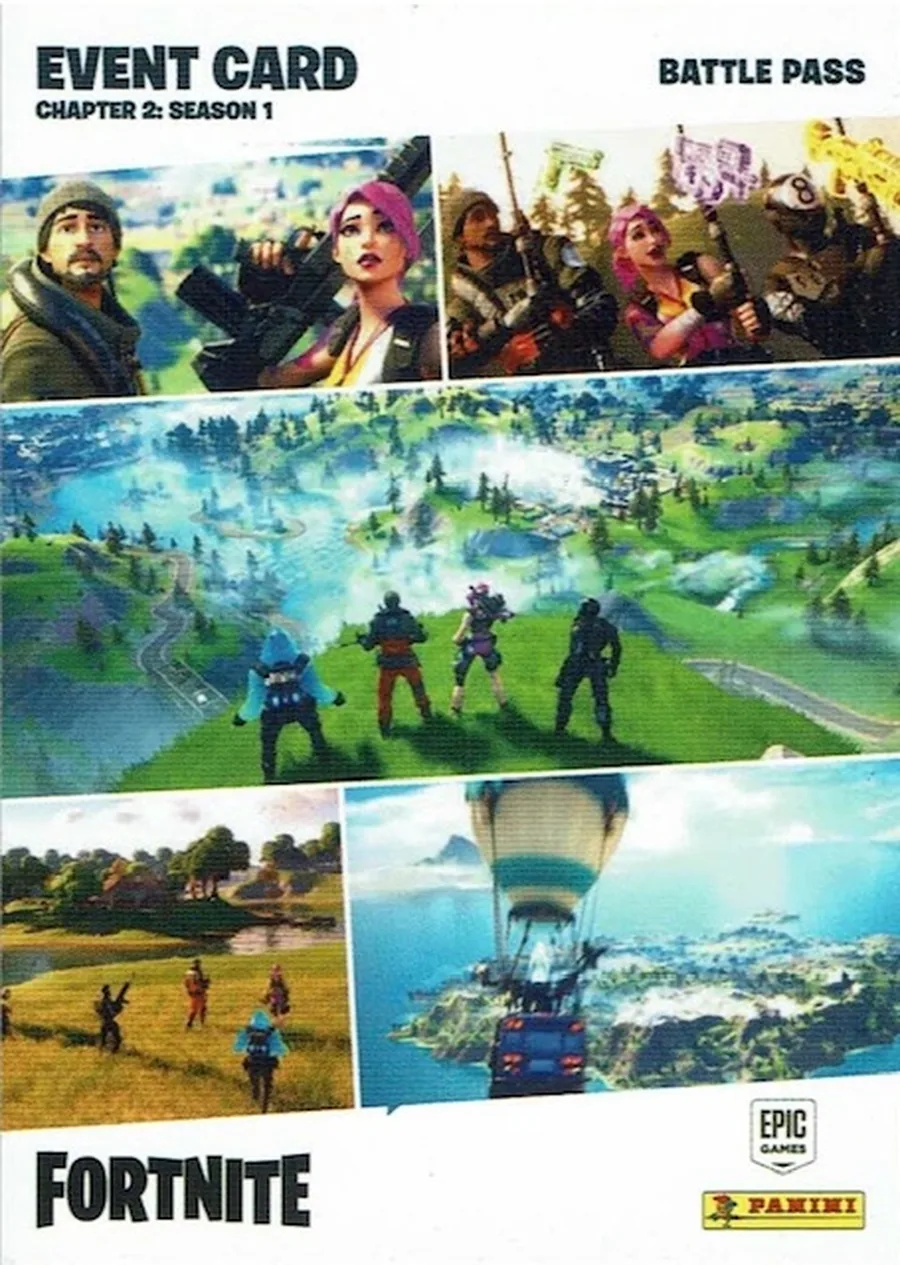 Battle Pass Chapter 2 Season 1 Panini Fortnite trading card front