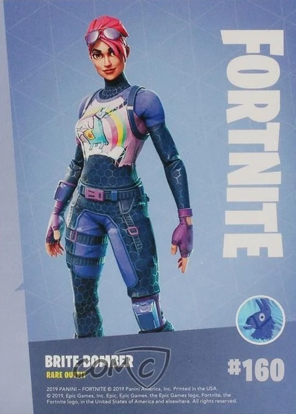2019 Panini Fortnite Series 1 #160 Brite Bomber — Holofoil trading card back