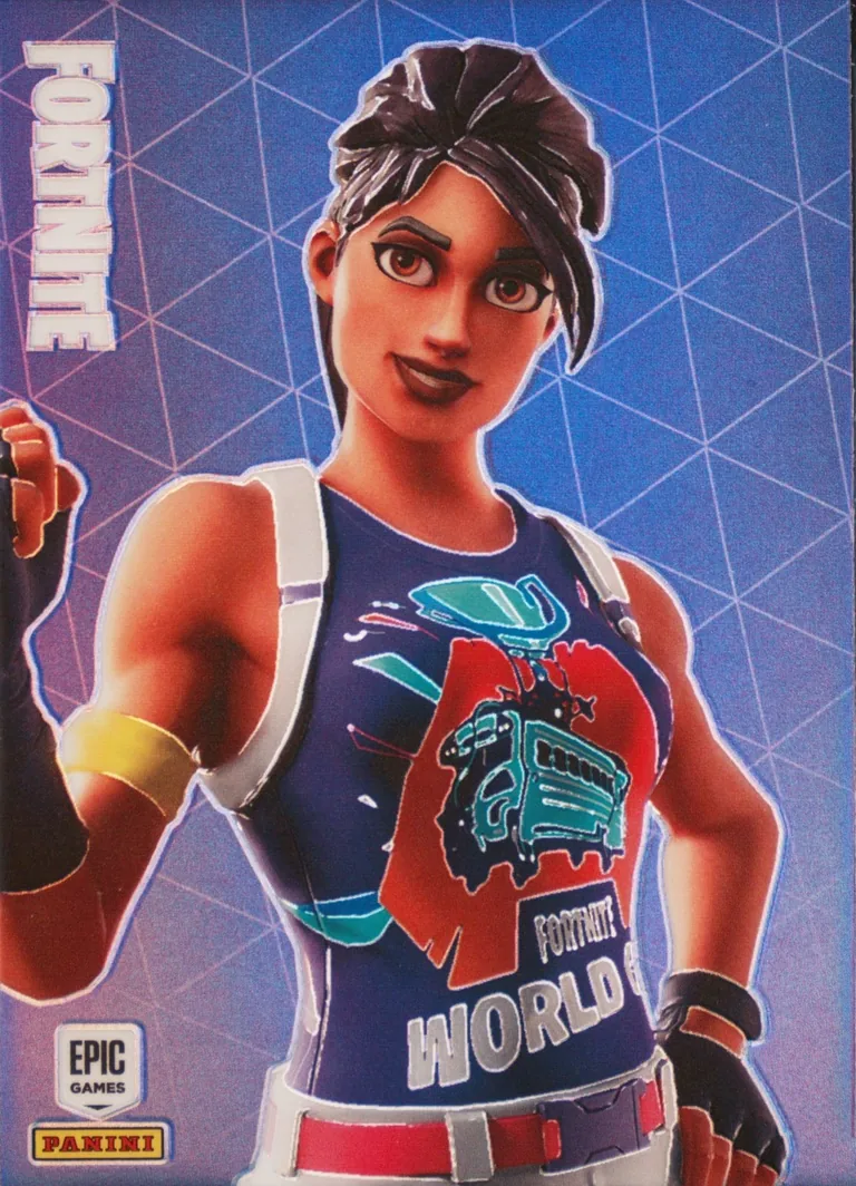 World Warrior Panini Fortnite trading card front