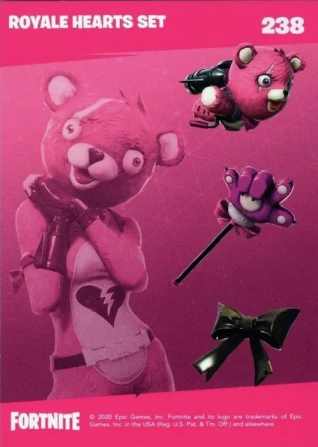 2020 Panini Fortnite Reloaded #238 Royale Hearts Set trading card back
