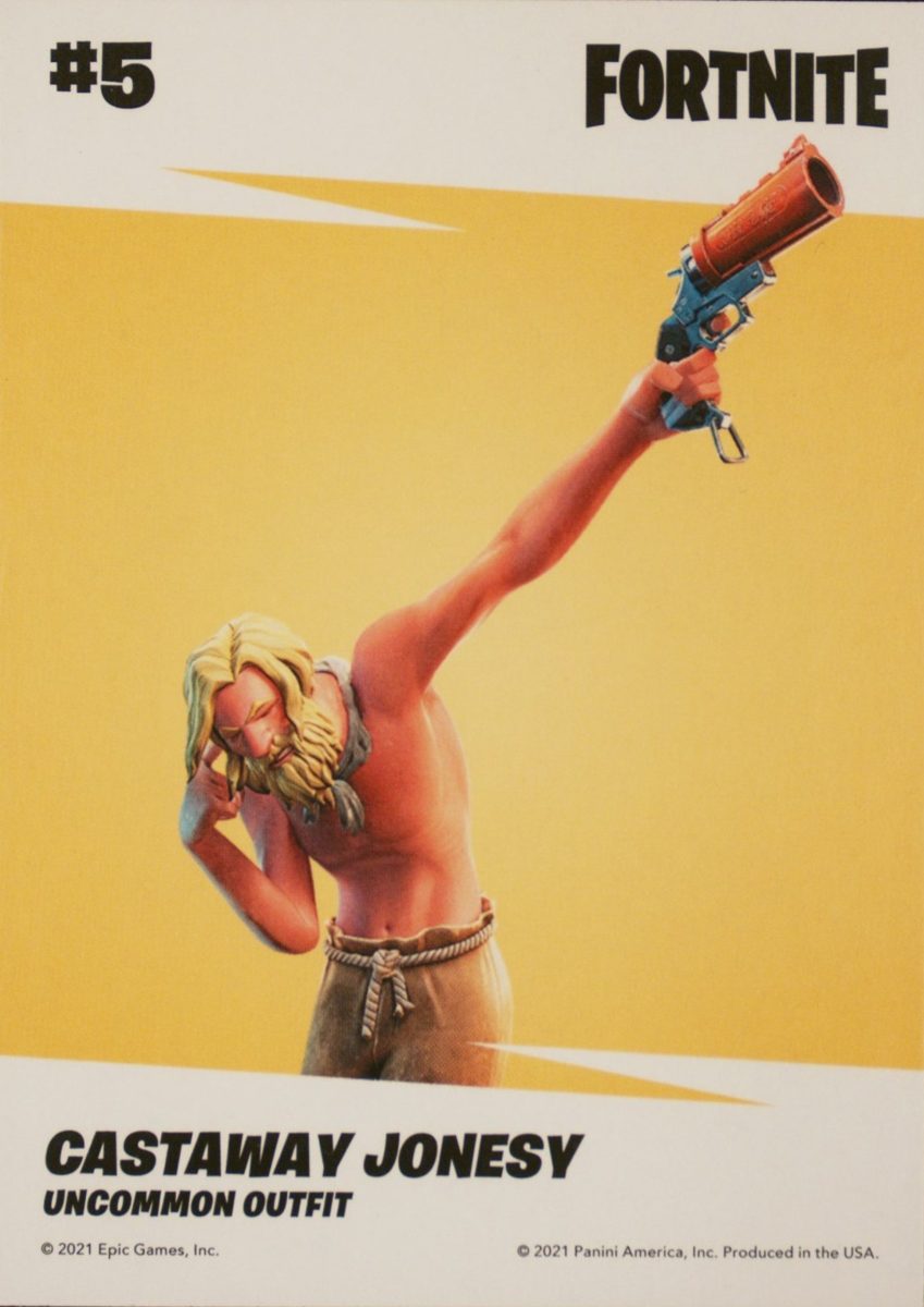2021 Panini Fortnite Series 3 #5 Castaway Jonesy — Laser trading card back