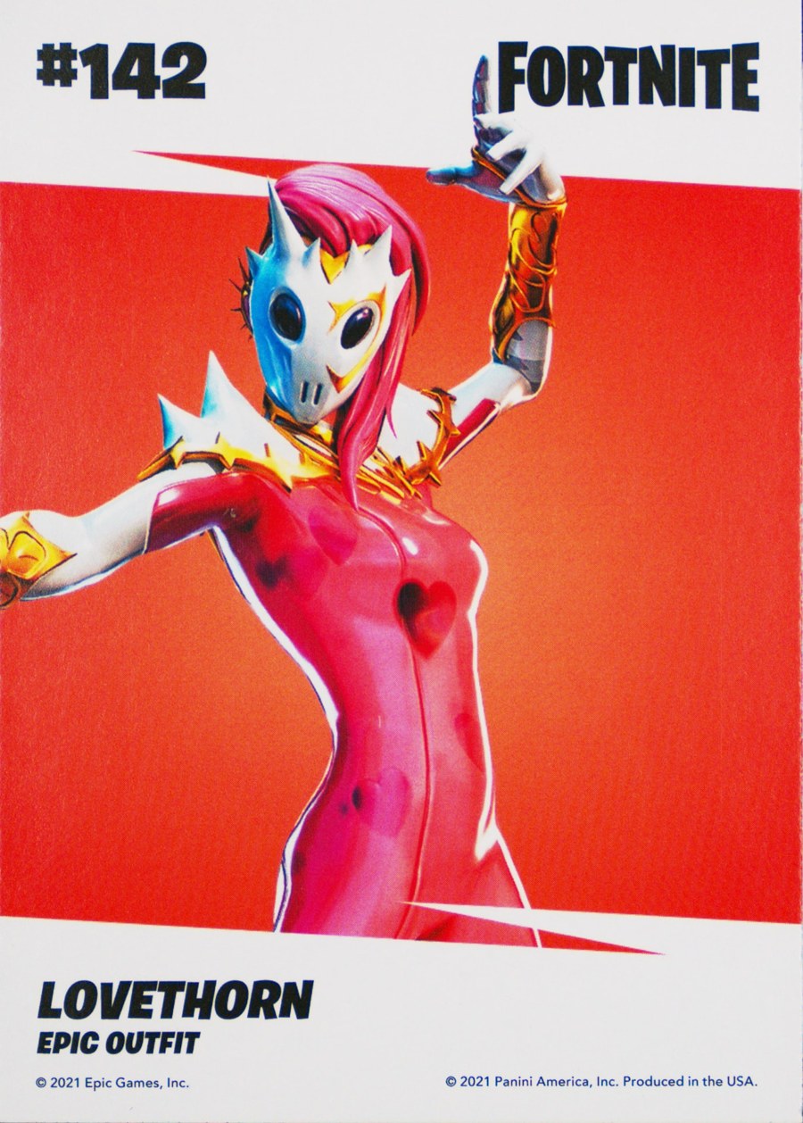 2021 Panini Fortnite Series 3 #142 Lovethorn — Laser trading card back