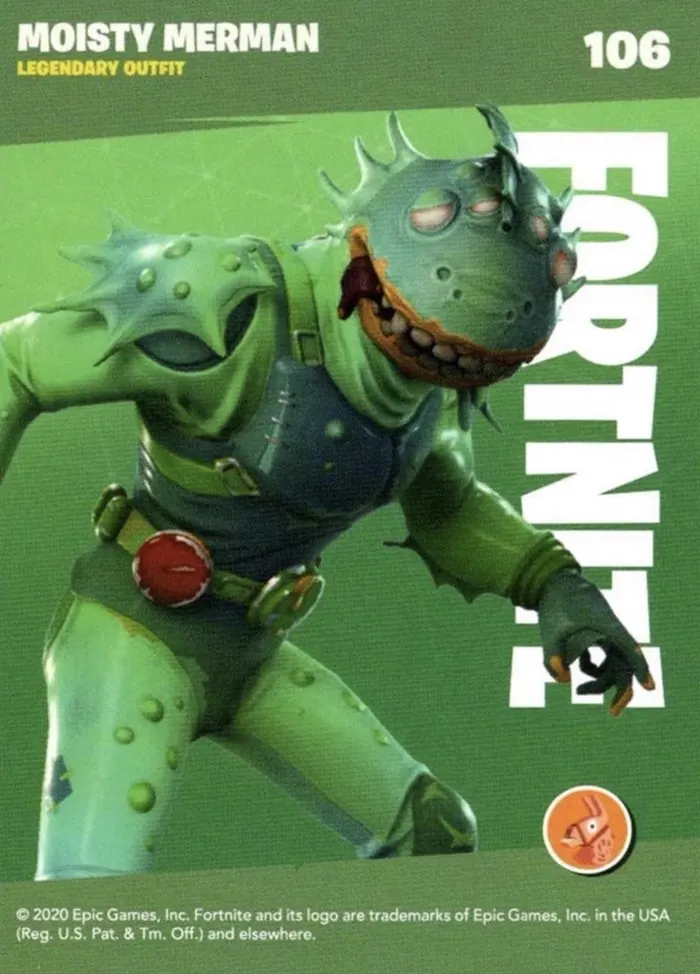 2020 Panini Fortnite Reloaded #106 Moisty Merman trading card back
