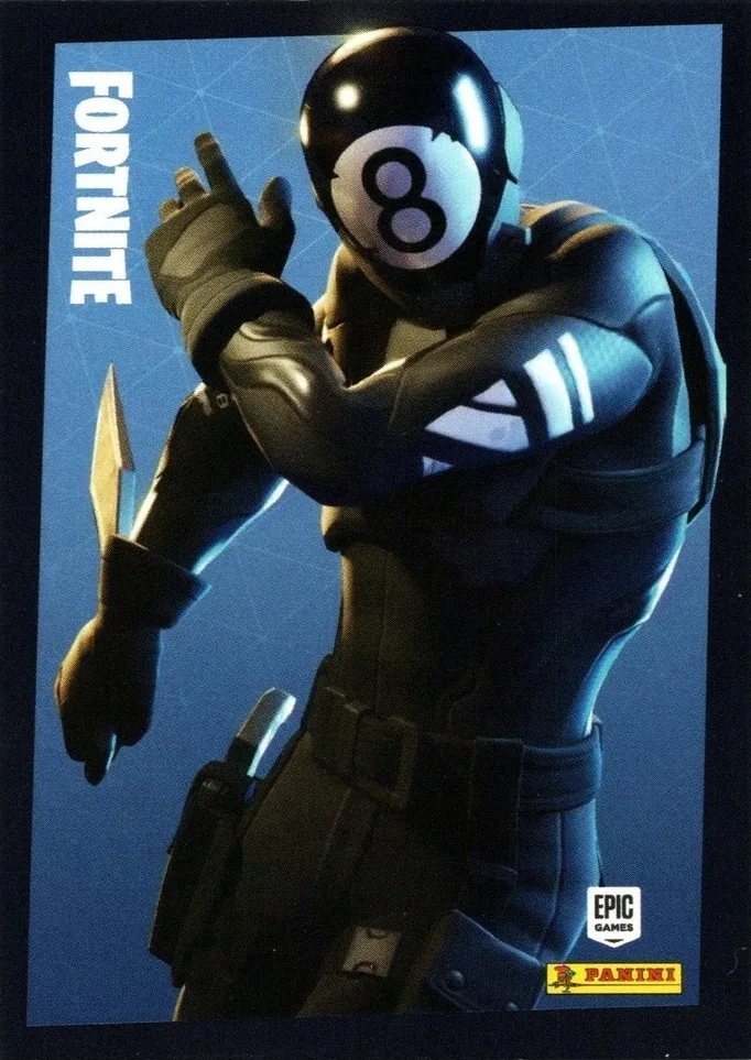 8-Ball Panini Fortnite trading card front