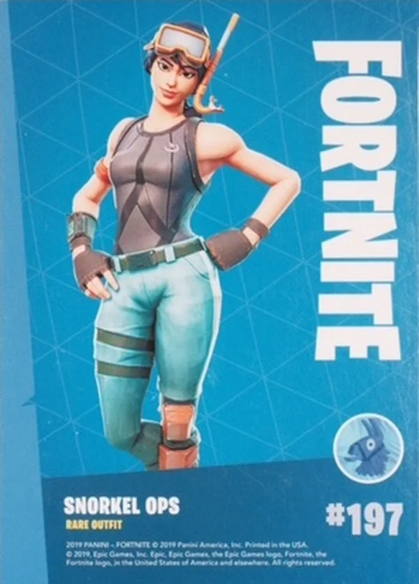 2019 Panini Fortnite Series 1 #197 Snorkel Ops — Holofoil trading card back