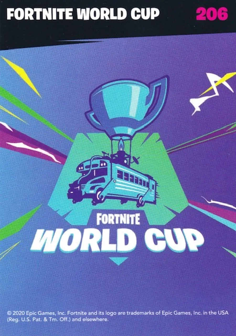 2020 Panini Fortnite Reloaded #206 Fortnite World Cup trading card back