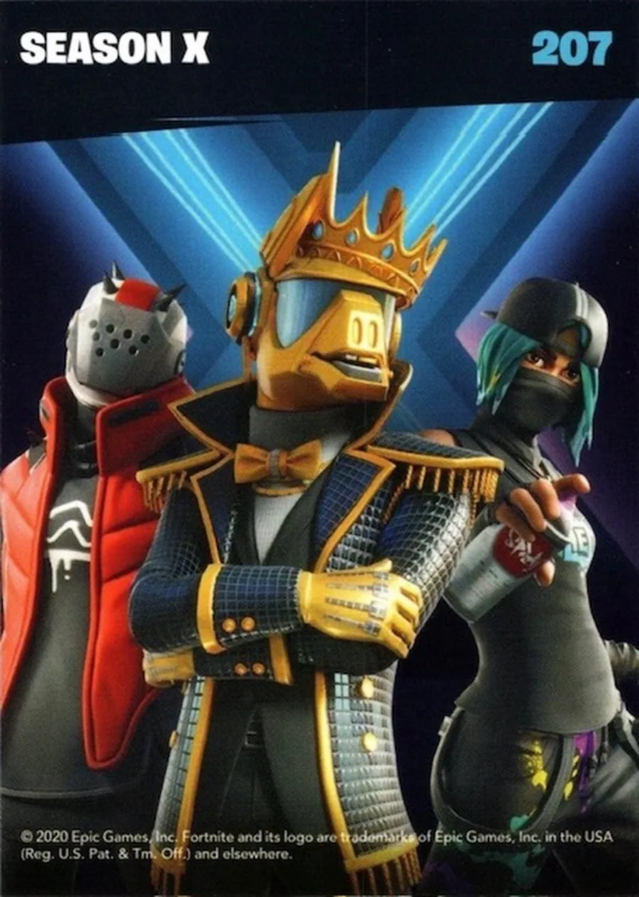 2020 Panini Fortnite Reloaded #207 Battle Pass Season X trading card back