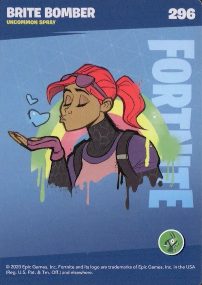 2020 Panini Fortnite Reloaded #296 Brite Bomber trading card back