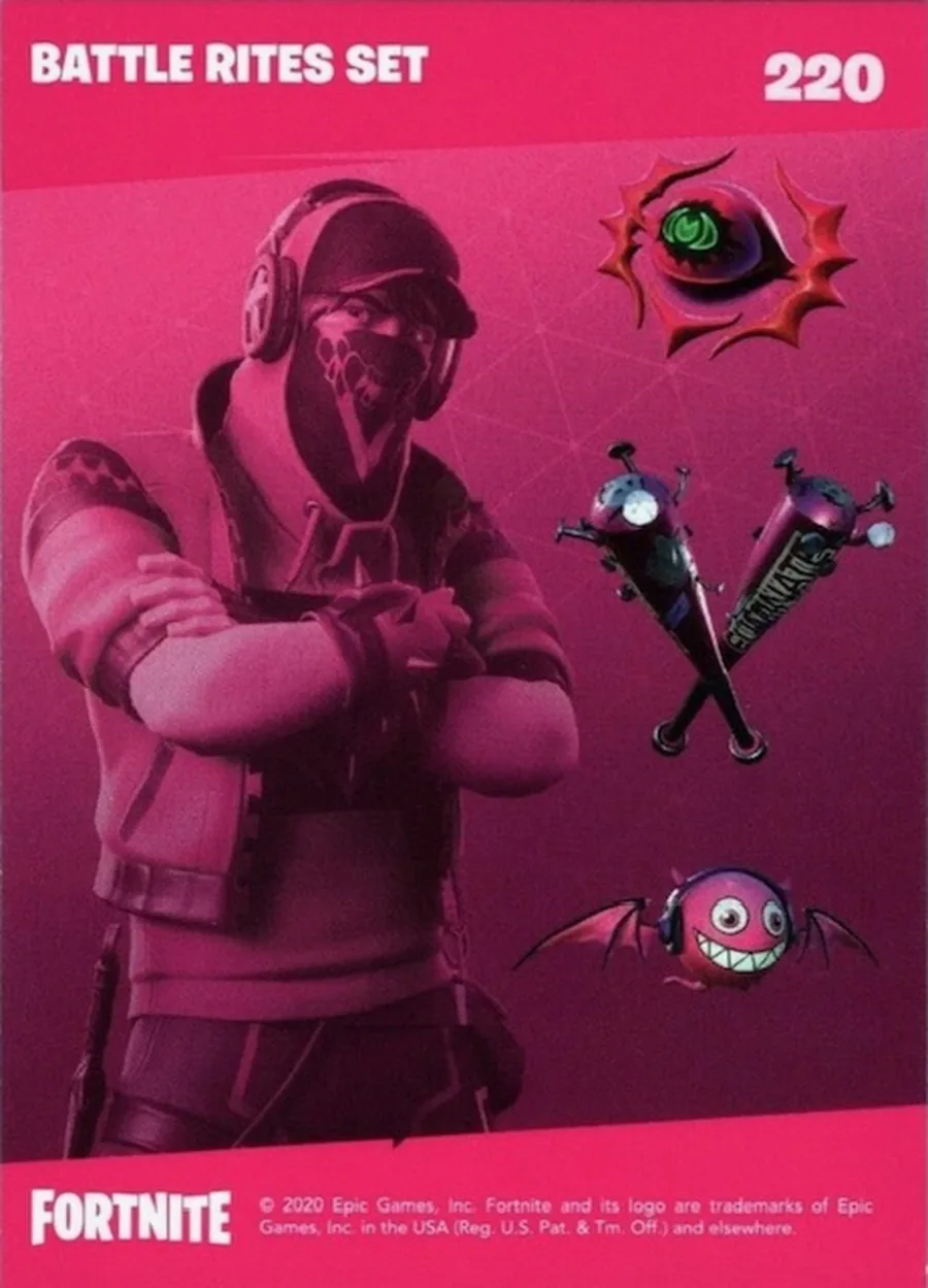 2020 Panini Fortnite Reloaded #220 Battle Rites Set trading card back