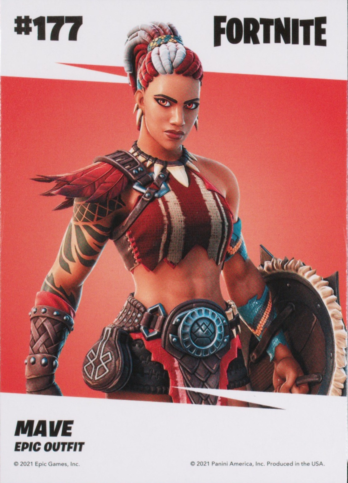2021 Panini Fortnite Series 3 #177 Mave — Laser trading card back