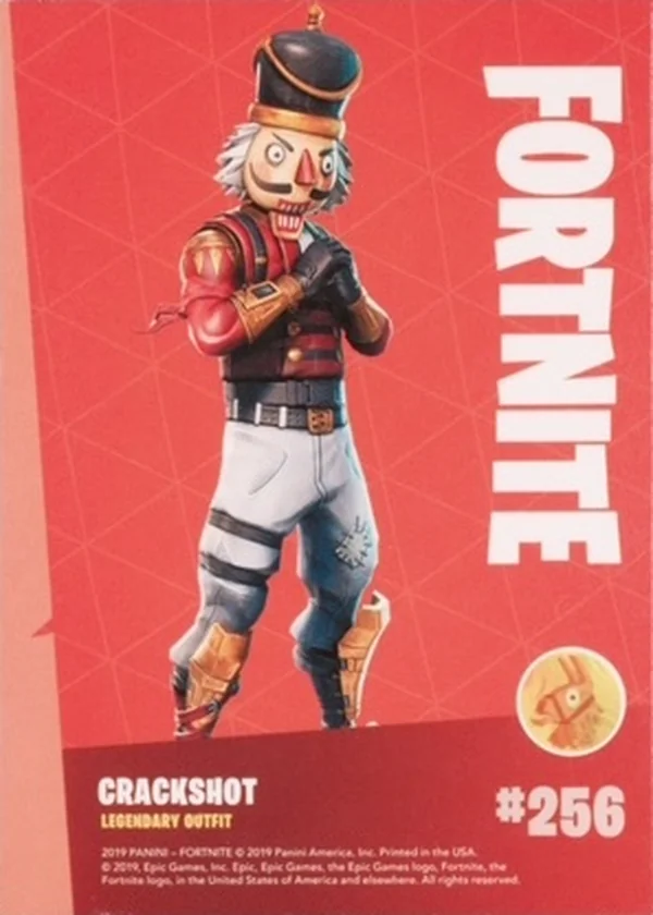 2019 Panini Fortnite Series 1 #256 Crackshot — Holofoil trading card back