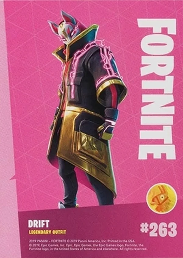 2019 Panini Fortnite Series 1 #263 Drift — Holofoil trading card back