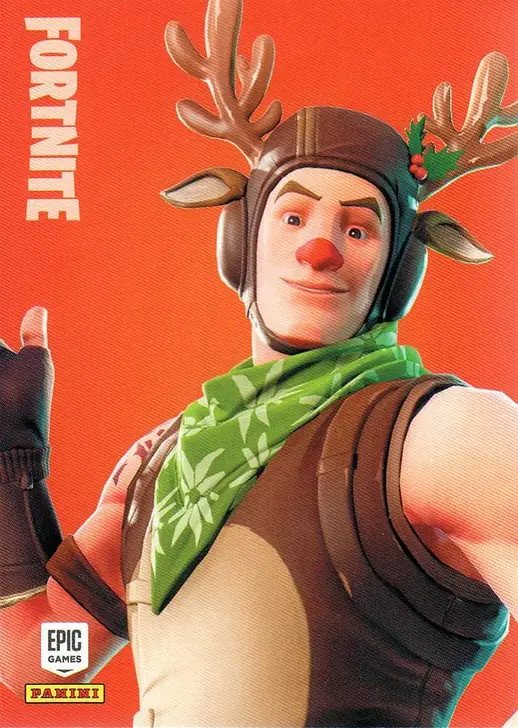 Red-Nosed Ranger Panini Fortnite trading card
