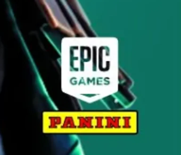 Close-up of the transparent Epic Games logo on the Calamity prototype card