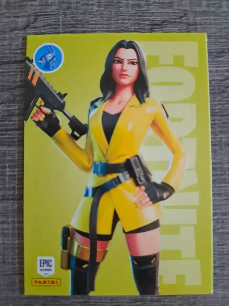 Yellow Jacket Panini Fortnite trading card front
