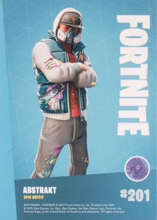2019 Panini Fortnite Series 1 #201 Abstrakt — Holofoil trading card back