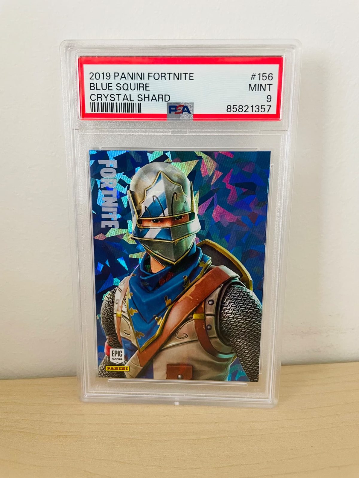 2019 Panini Fortnite Series 1 Blue Squire #156 Crystal Shard PSA 9