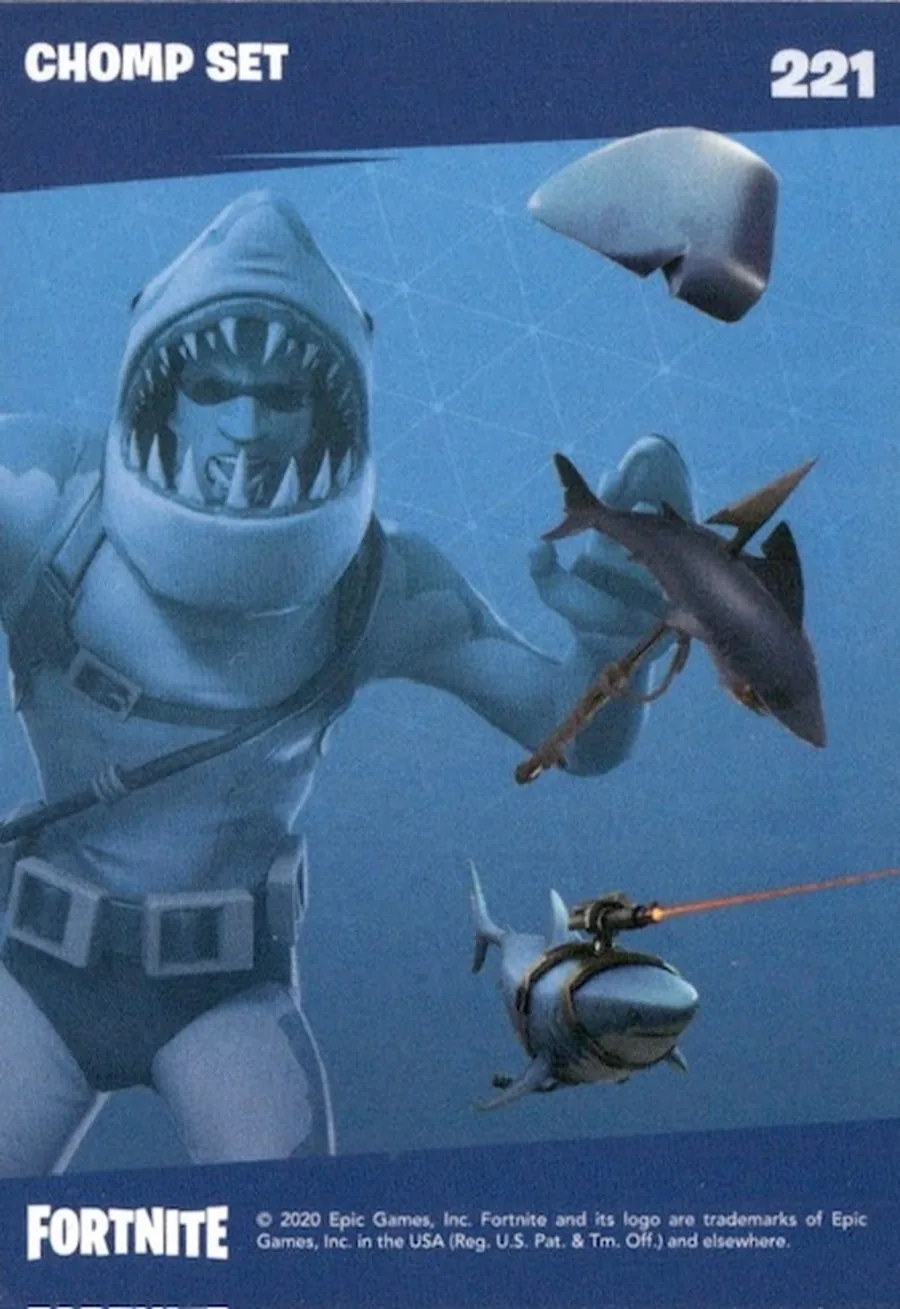 2020 Panini Fortnite Reloaded #221 Chomp Set trading card back