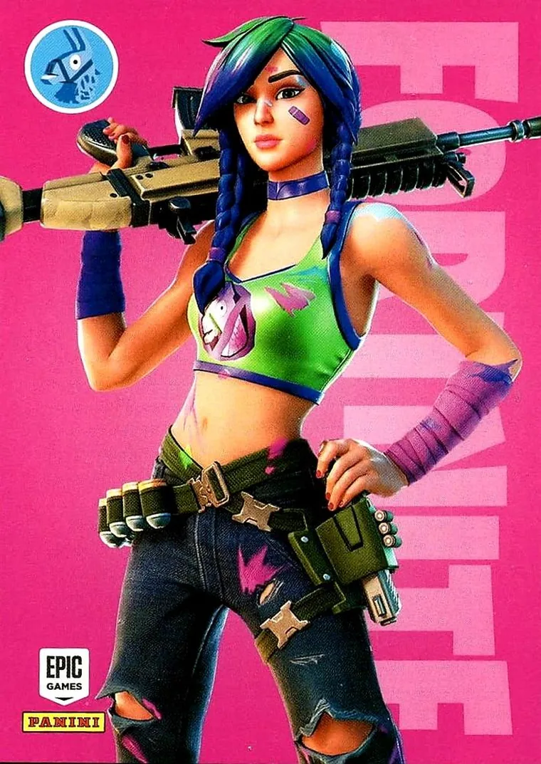 Splatterella Panini Fortnite trading card front
