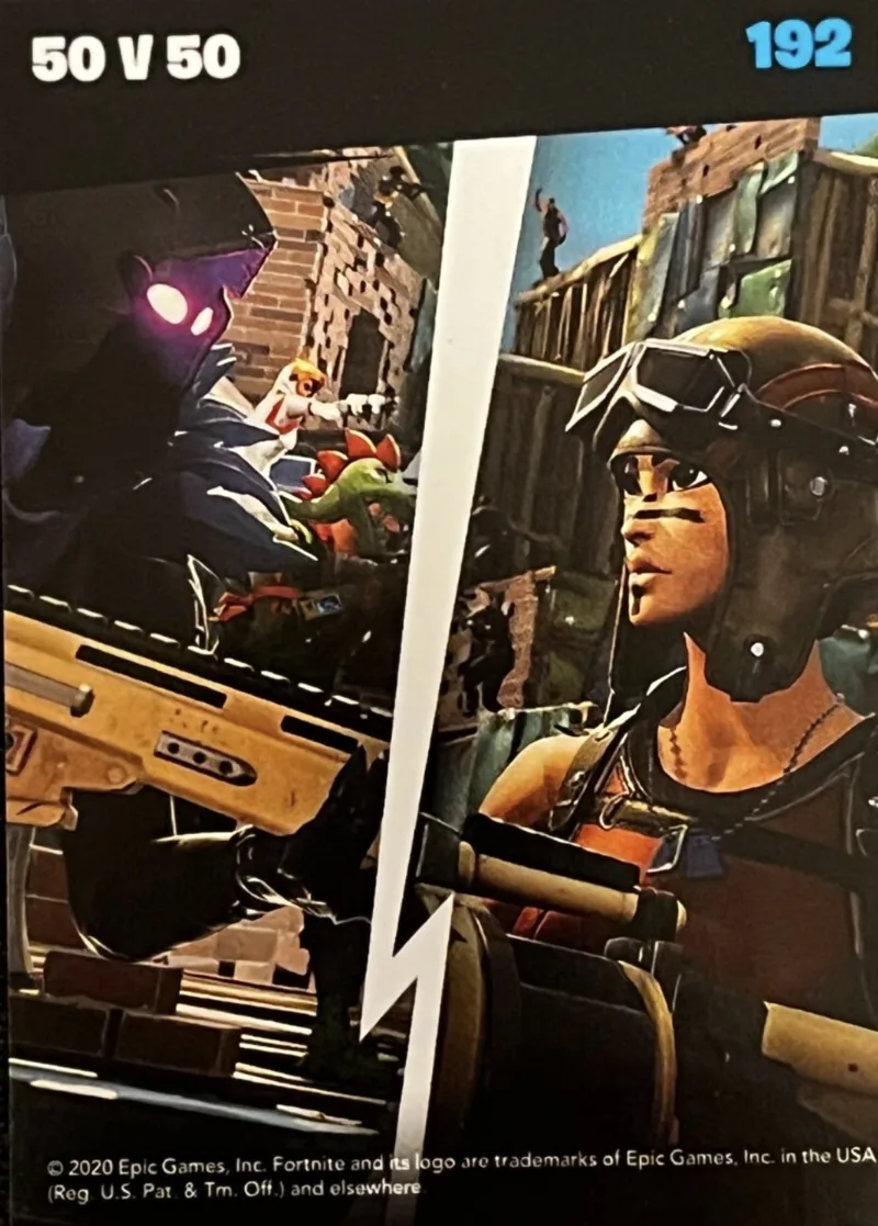 2020 Panini Fortnite Reloaded #192 50 v 50 trading card back
