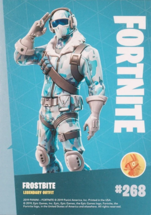 2019 Panini Fortnite Series 1 #268 Frostbite — Holofoil trading card back