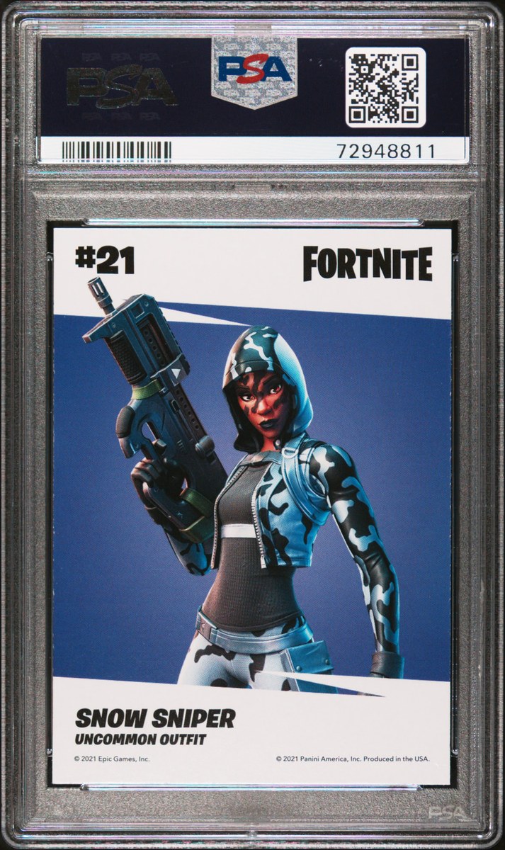 2021 Panini Fortnite Series 3 #21 Snow Sniper — Laser trading card back