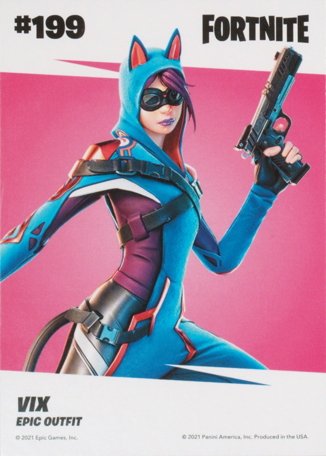 2021 Panini Fortnite Series 3 #199 Vix — Laser trading card back