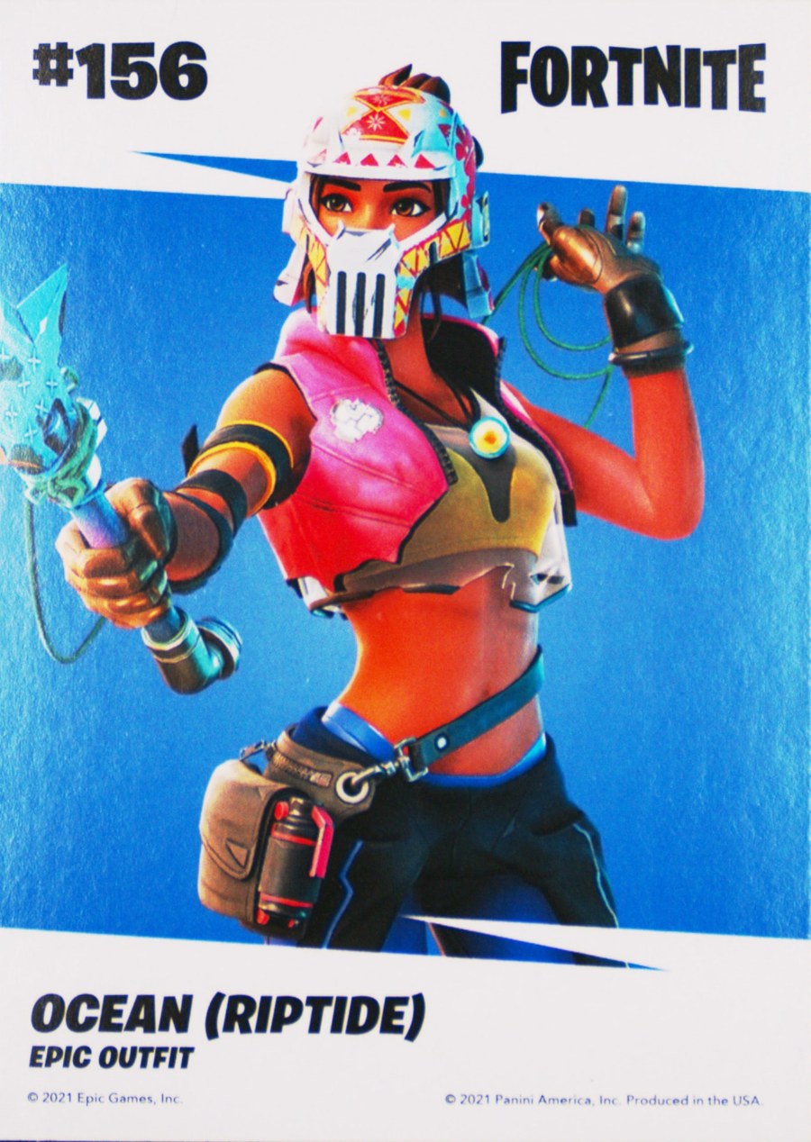 2021 Panini Fortnite Series 3 #156 Ocean Riptide — Laser trading card back