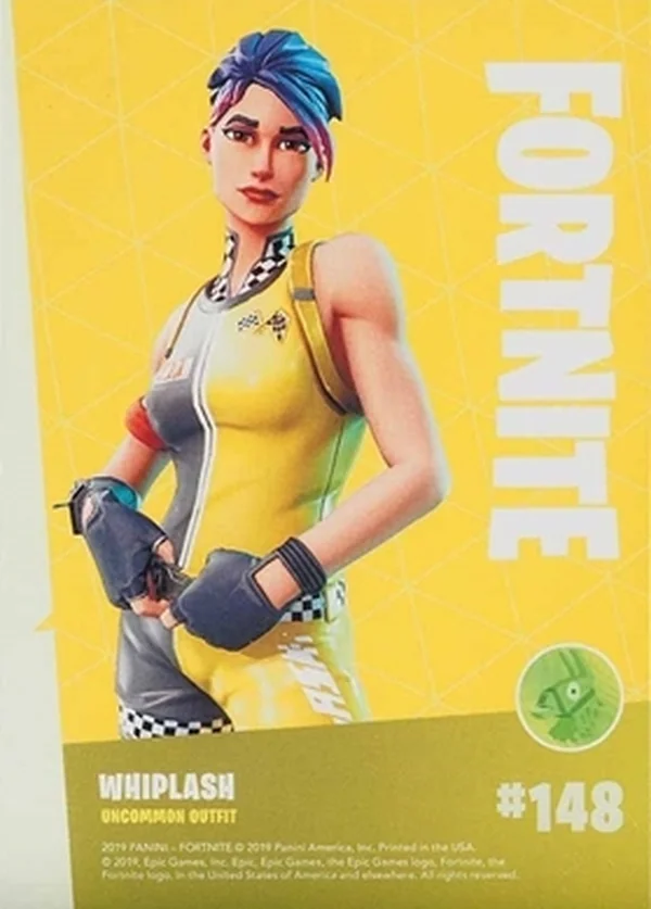 2019 Panini Fortnite Series 1 #148 Whiplash — Holofoil trading card back