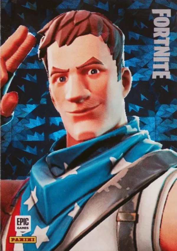 Star-Spangled Trooper Panini Fortnite trading card front