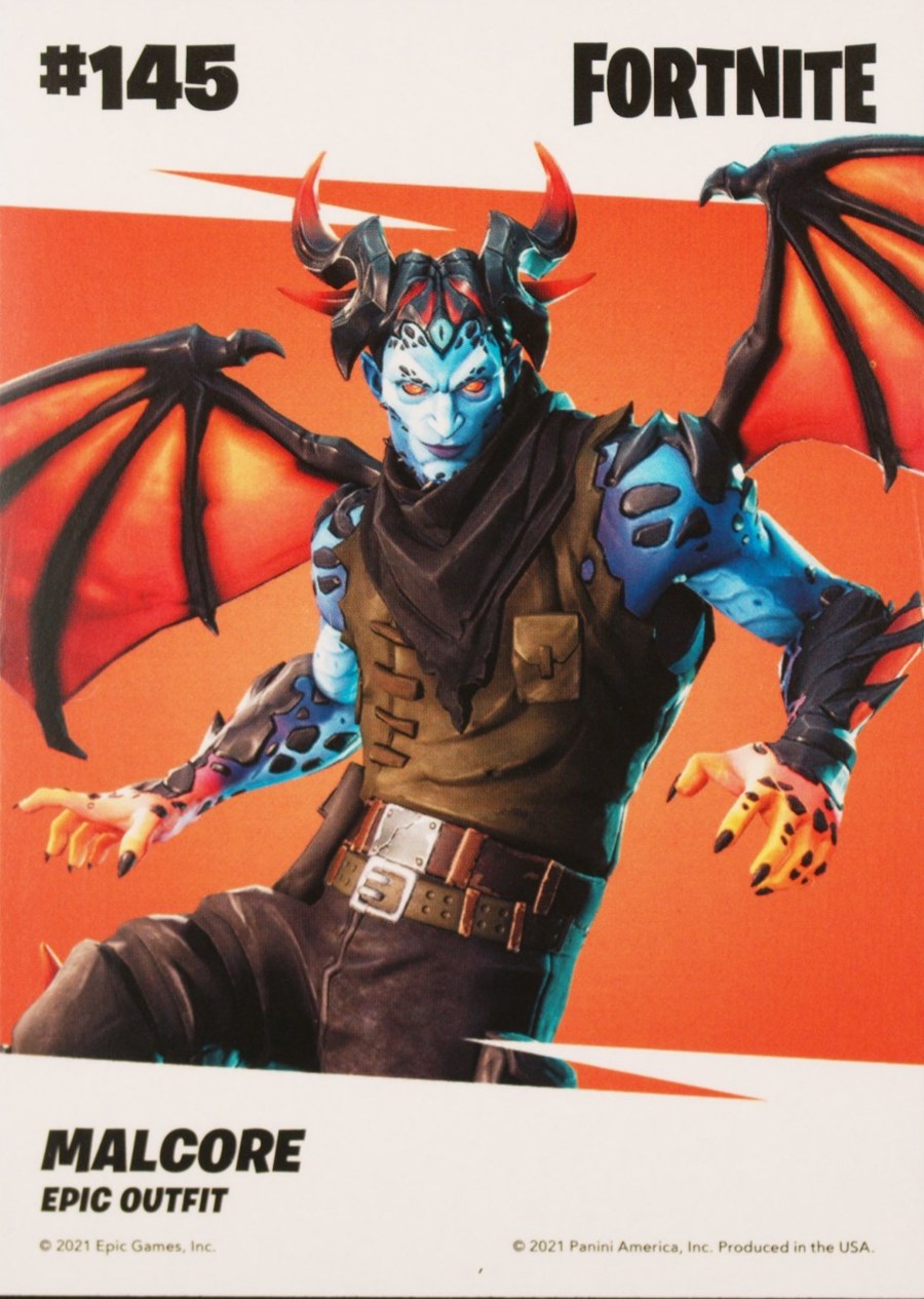 2021 Panini Fortnite Series 3 #145 Malcore — Laser trading card back