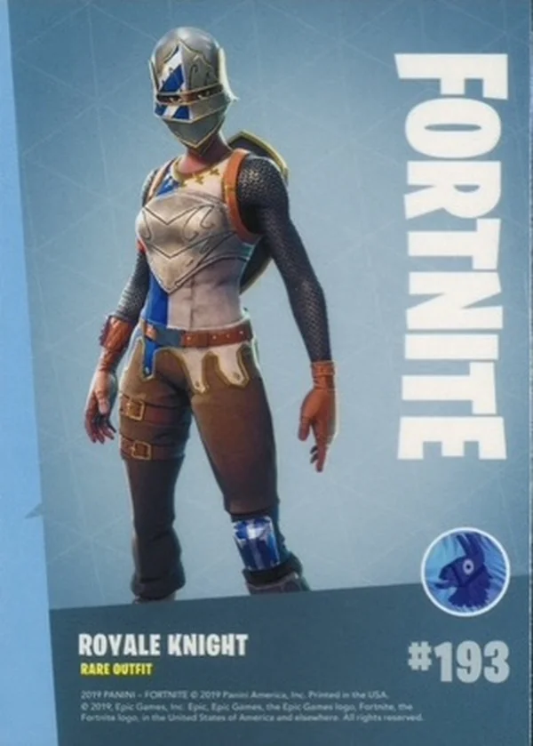 Royale Knight Panini Fortnite Series 1 base card back